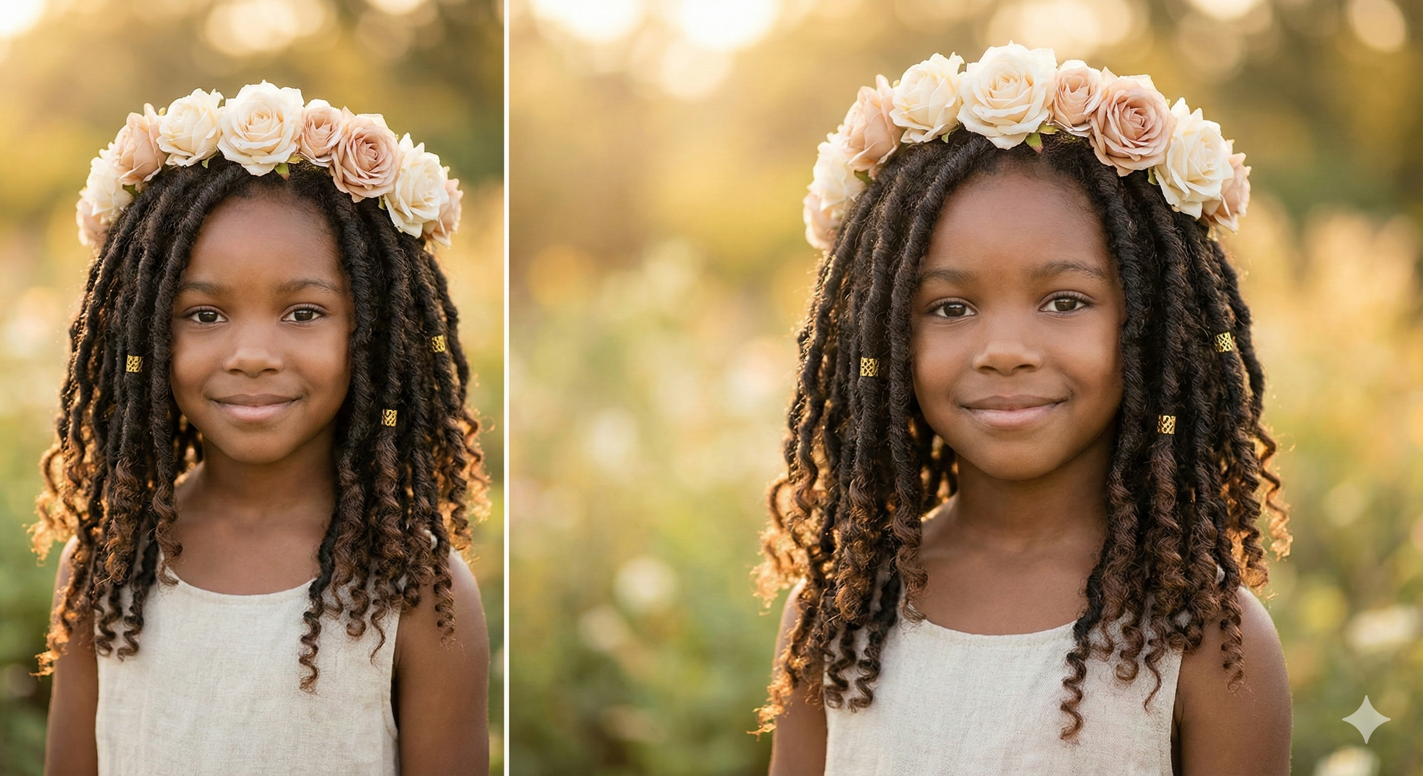 Locs with flower crown